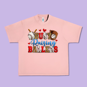 Busy Raising Ballers Baseball Urban Heavy Tee Designed By Zillion Design Studio