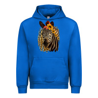 Cobalt Zebra With Sunflowers Urban Hoodie - Bettercallsaul