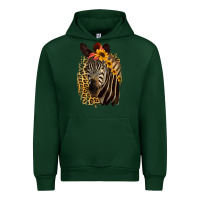 Foreset Green Zebra With Sunflowers Urban Hoodie - Bettercallsaul
