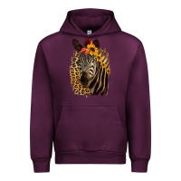 Mauve Wine Zebra With Sunflowers Urban Hoodie - Bettercallsaul