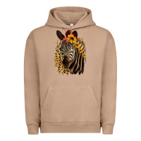 Pigment Burro Zebra With Sunflowers Urban Hoodie - Bettercallsaul