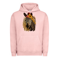 Pigment Salmon Zebra With Sunflowers Urban Hoodie - Bettercallsaul