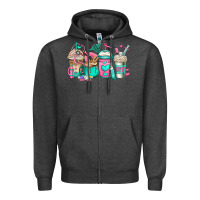 Charcoal Heather rt respiratory therapist coffee cups Zipper Hoodie - Jasminsmagicworld