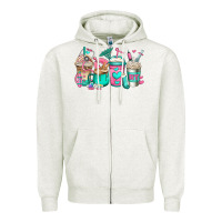 Oatmeal Heather rt respiratory therapist coffee cups Zipper Hoodie - Jasminsmagicworld