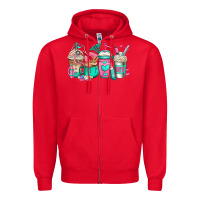 Red rt respiratory therapist coffee cups Zipper Hoodie - Jasminsmagicworld