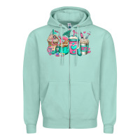 Seafoam rt respiratory therapist coffee cups Zipper Hoodie - Jasminsmagicworld