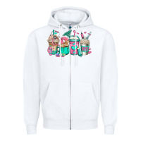 White rt respiratory therapist coffee cups Zipper Hoodie - Jasminsmagicworld