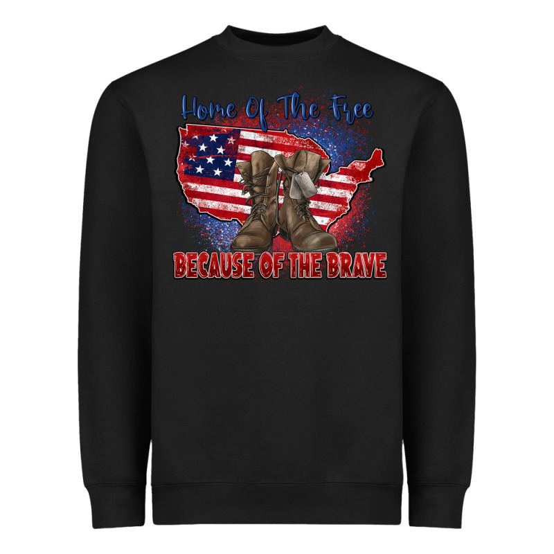 Home Of The Free Because Of The Brave Heavyweight Sweatshirt by Zillion Design Studio | Teevron