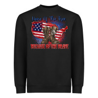 Black home of the free because of the brave Heavyweight Sweatshirt - Zillion Design Studio