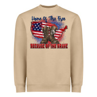 Mushroom home of the free because of the brave Heavyweight Sweatshirt - Zillion Design Studio
