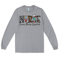 Heather Grey nurse caring strong essential Long Sleeve Tee - CowhideDigitalArt