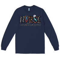 Navy nurse caring strong essential Long Sleeve Tee - CowhideDigitalArt