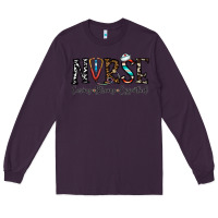 Plum nurse caring strong essential Long Sleeve Tee - CowhideDigitalArt