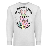 Oatmeal Heather egg ceptionally boujee Premium Sweatshirt - MaliasSmallBusiness