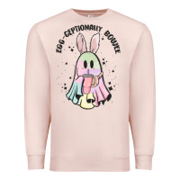 Pale Pink egg ceptionally boujee Premium Sweatshirt - MaliasSmallBusiness