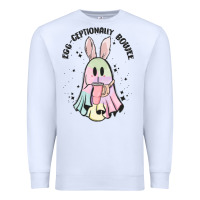 White egg ceptionally boujee Premium Sweatshirt - MaliasSmallBusiness