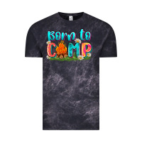Cloud Black born to camp Vintage Tee - Zillion Design Studio