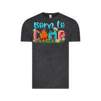 Vintage Black born to camp Vintage Tee - Zillion Design Studio