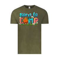 Vintage Olive born to camp Vintage Tee - Zillion Design Studio