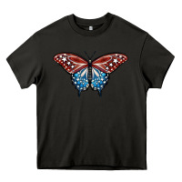 Asphalt Patriotic American Butterfly Heavy Core Tee - LillyAllenDesigns