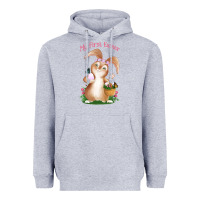 Heather Grey Babies First Easter Girls Heavyweight Hoodie - Jasminsmagicworld