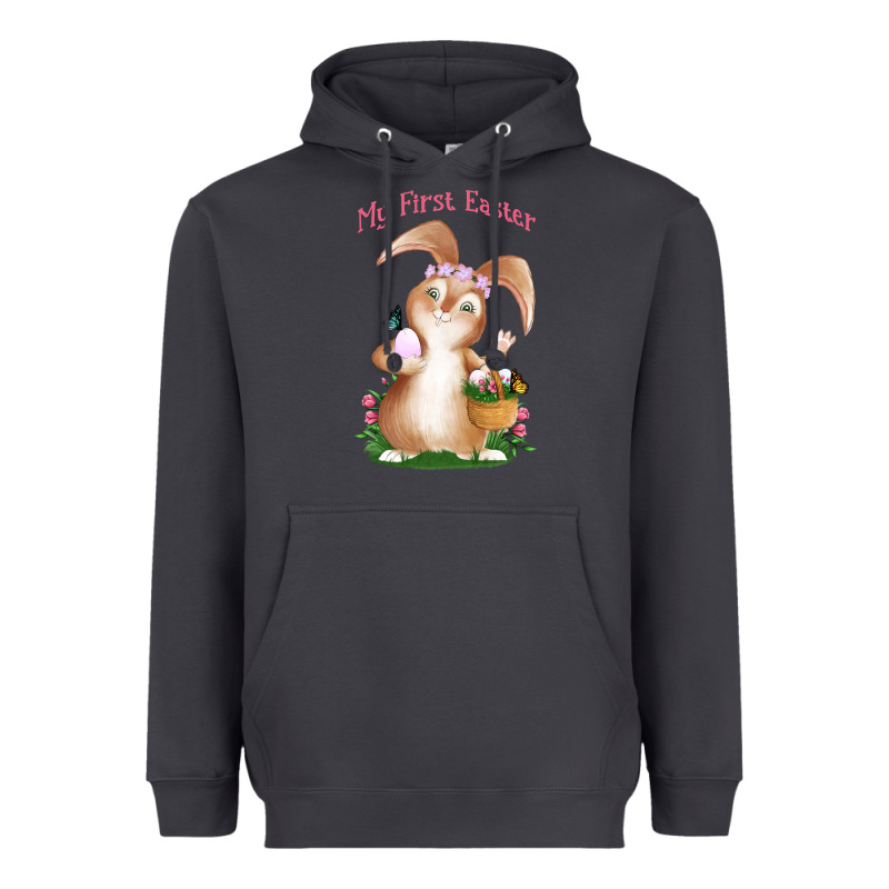 Babies First Easter Girls Heavyweight Hoodie by Jasminsmagicworld | Teevron