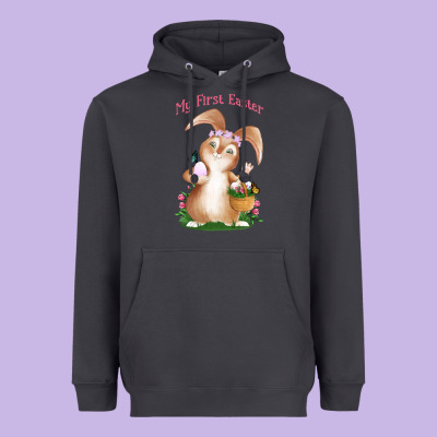 Babies First Easter Girls Heavyweight Hoodie Designed By Jasminsmagicworld