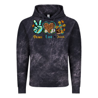 Cloud Black peace love jesus Vintage Hoodie - texasbilliewilder