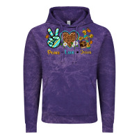 Cloud Purple peace love jesus Vintage Hoodie - texasbilliewilder