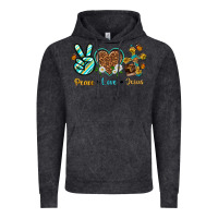 Vintage Black peace love jesus Vintage Hoodie - texasbilliewilder