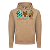 Vintage Coffee peace love jesus Vintage Hoodie - texasbilliewilder
