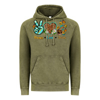 Vintage Olive peace love jesus Vintage Hoodie - texasbilliewilder