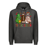 Charcoal Heather tis' the season american football christmas cakes bbs Premium Hoodie - BundleAndBundleShop