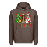 Coffee tis' the season american football christmas cakes bbs Premium Hoodie - BundleAndBundleShop