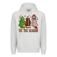 Dove Grey tis' the season american football christmas cakes bbs Premium Hoodie - BundleAndBundleShop