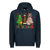 Navy tis' the season american football christmas cakes bbs Premium Hoodie - BundleAndBundleShop