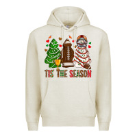 Oatmeal Heather tis' the season american football christmas cakes bbs Premium Hoodie - BundleAndBundleShop