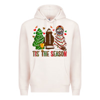 Pale Pink tis' the season american football christmas cakes bbs Premium Hoodie - BundleAndBundleShop