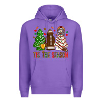 Purple tis' the season american football christmas cakes bbs Premium Hoodie - BundleAndBundleShop