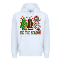 White tis' the season american football christmas cakes bbs Premium Hoodie - BundleAndBundleShop