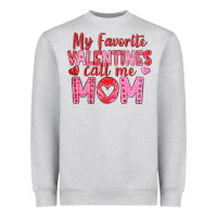 Heather Grey my favorite valentine call me mom Heavyweight Sweatshirt - texasbilliewilder