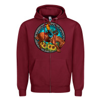 Burgundy gemstone rodeo Zipper Hoodie - JahusDesignShop