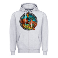 Heather Grey gemstone rodeo Zipper Hoodie - JahusDesignShop