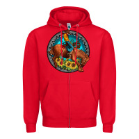 Red gemstone rodeo Zipper Hoodie - JahusDesignShop
