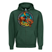 Sports Green gemstone rodeo Zipper Hoodie - JahusDesignShop