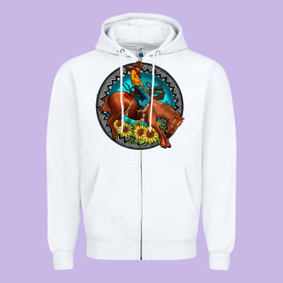 Gemstone Rodeo Zipper Hoodie Designed By Jahusdesignshop