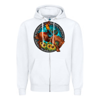White gemstone rodeo Zipper Hoodie - JahusDesignShop