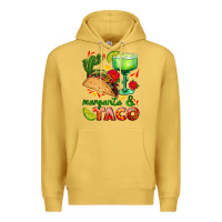 Antique Gold margarita and taco Premium Hoodie - AdoDesignShop