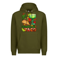Army Green margarita and taco Premium Hoodie - AdoDesignShop