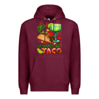 Burgundy margarita and taco Premium Hoodie - AdoDesignShop